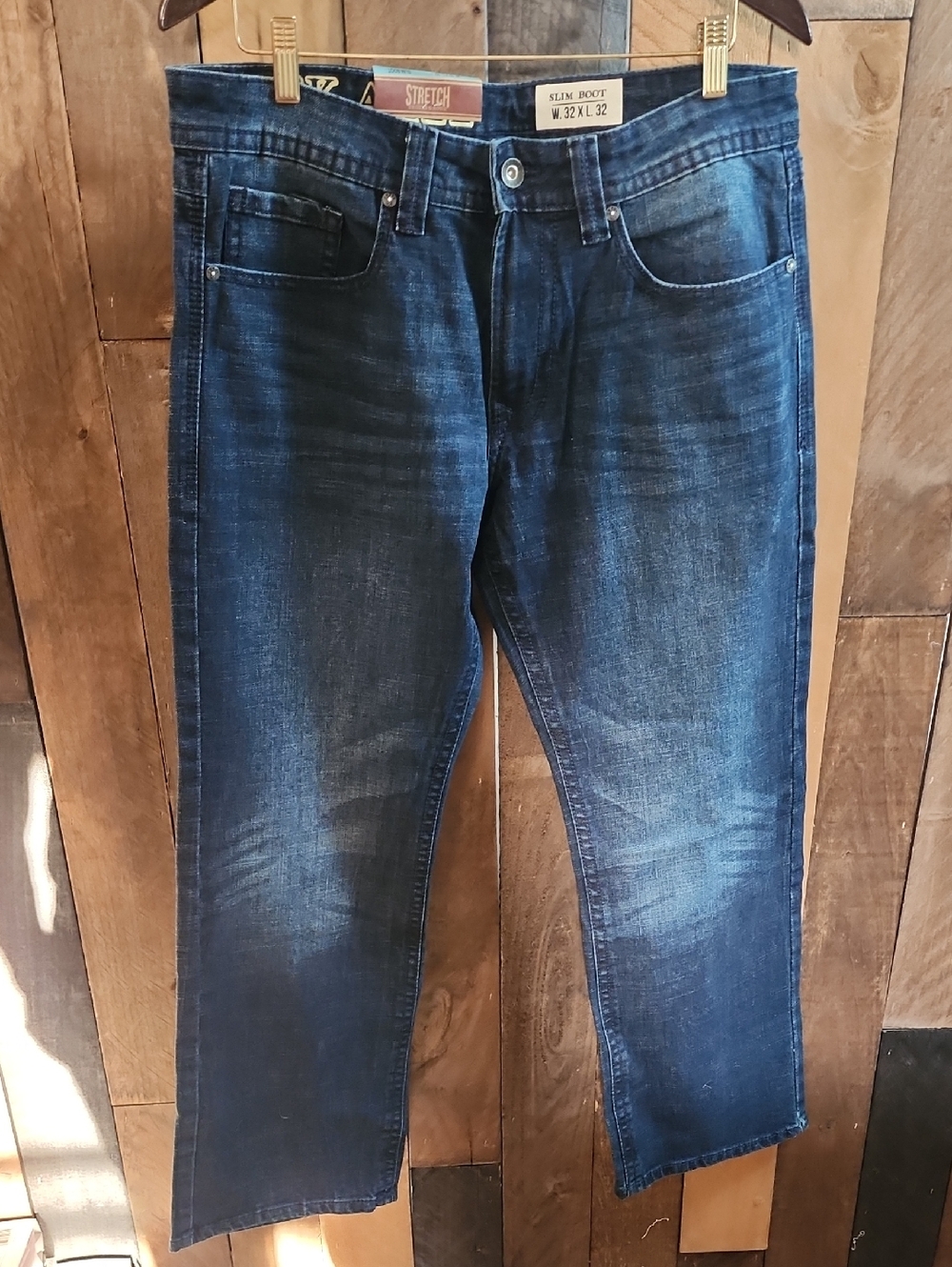 TK Axel Slim Boot Dark Blue Stretch Men's Jeans Size 32x32